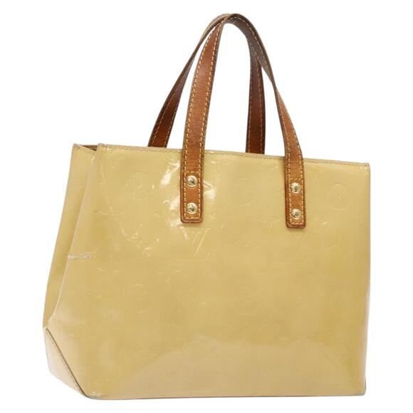 LOUIS VUITTON Monogram Vernis Reade PM Hand Bag Beige M91334 - Picture 1 of 13